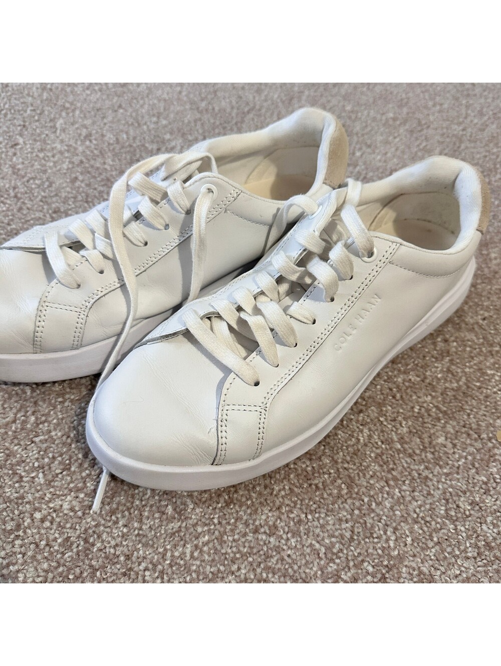 Cole Haan Womens White Leather Sneakers 7.5